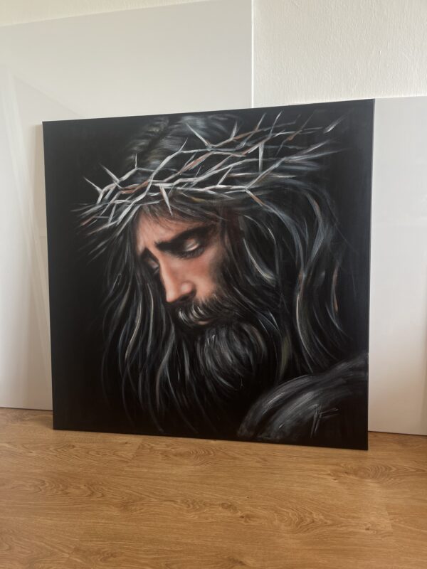 Ježiš tŕním korunovaný 100x100cm