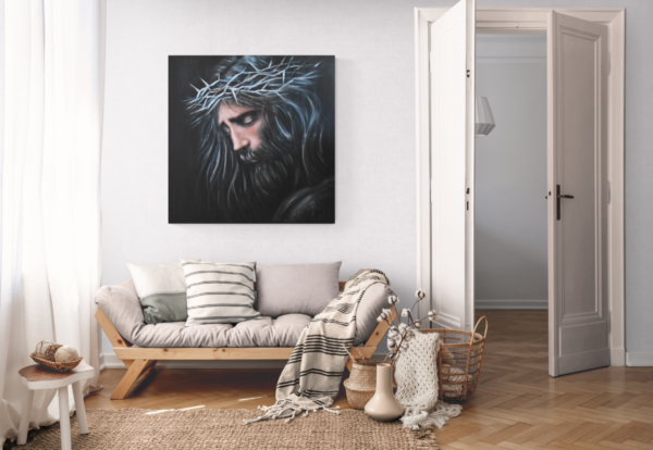 Ježiš tŕním korunovaný 100x100cm - Image 3