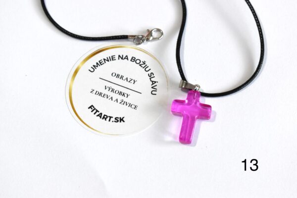 Prívesok na krk - krížik (rôzne farby) - Image 21