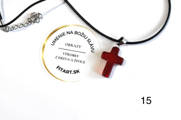 Prívesok na krk - krížik (rôzne farby) - Image 23