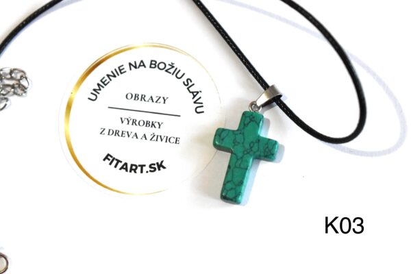 Prívesok na krk - krížik (rôzne farby) - Image 25