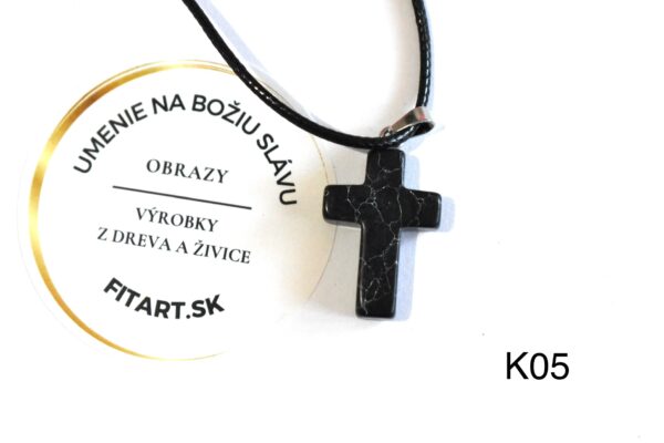 Prívesok na krk - krížik (rôzne farby) - Image 24