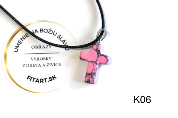 Prívesok na krk - krížik (rôzne farby) - Image 31