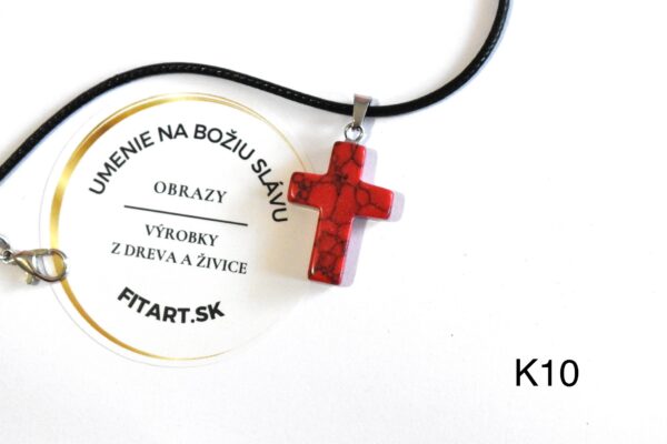 Prívesok na krk - krížik (rôzne farby) - Image 32