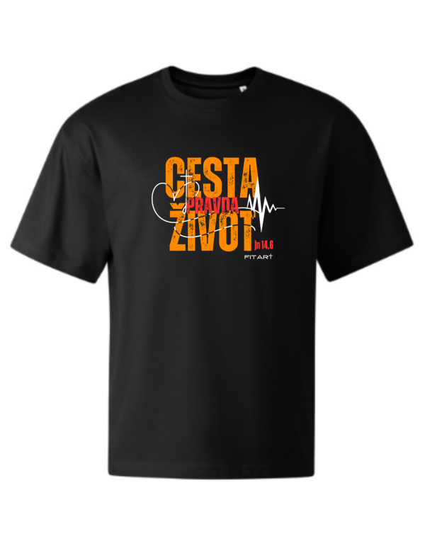 Tričko čierne - CESTA PRAVDA ŽIVOT