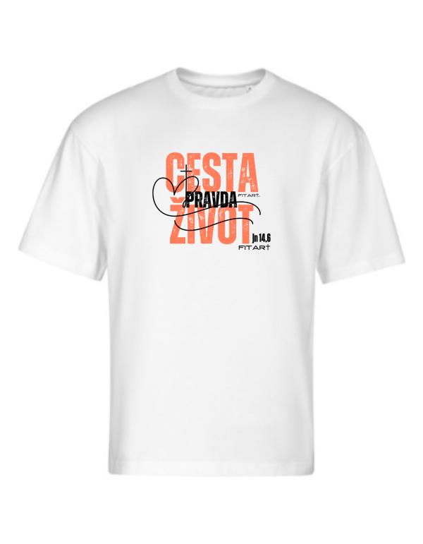 Tričko biele - CESTA PRAVDA ŽIVOT