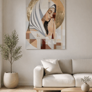 Modlitba ženy | kresťanský obraz na stenu | silné duchovné umenie | print | REPRODUKCIA na plátne| FITART